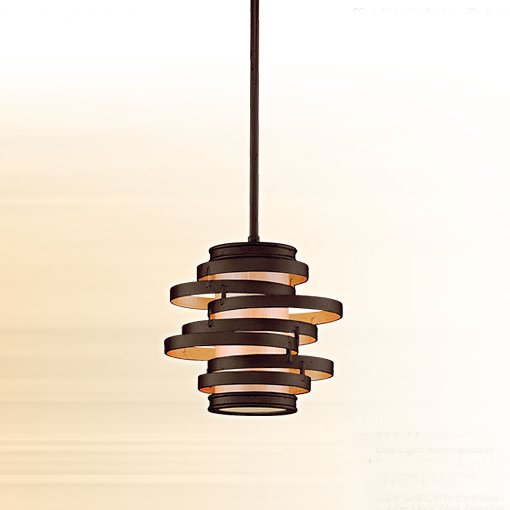 【CORBETT】アメリカ・デザインシャンデリア「Vertigo」1灯 ブロンズ色(W235×H235mm)