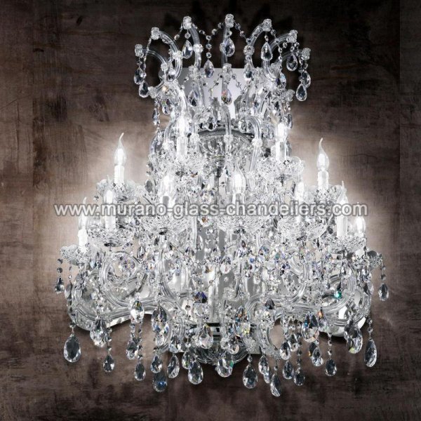 【MURANO GLASS CHANDELIERS】イタリア・ヴェネチアンガラスウォールライト11灯「CANALETTO」（W840×D440×H940mm）