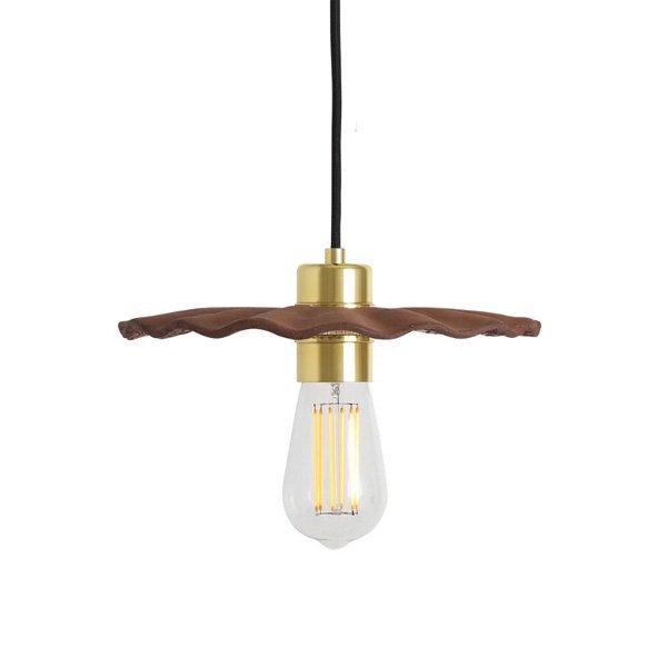 【Mullan】アイルランド・「KAPOK」オーガニックセラミックペンダントライト1灯・RED IRON(W270×H95mm)