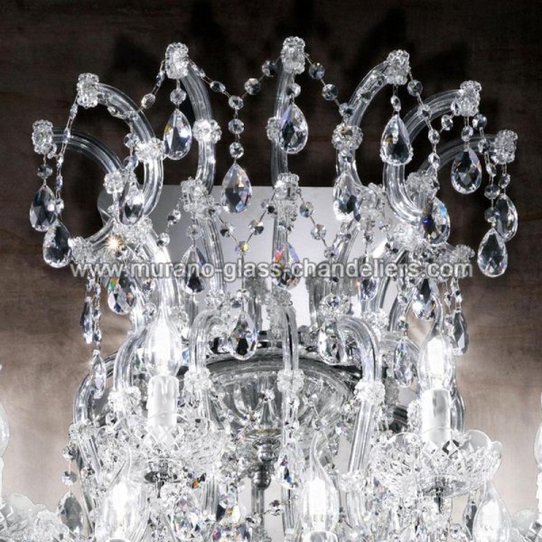 【MURANO GLASS CHANDELIERS】イタリア・ヴェネチアンガラスウォールライト11灯「CANALETTO」（W840×D440×H940mm）