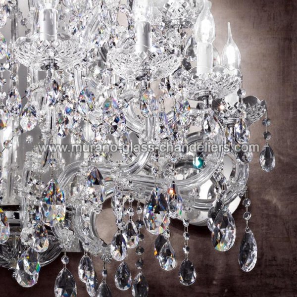 【MURANO GLASS CHANDELIERS】イタリア・ヴェネチアンガラスウォールライト11灯「CANALETTO」（W840×D440×H940mm）