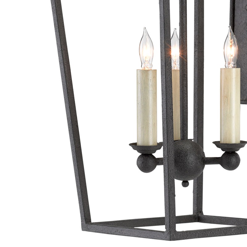 【CURREY】アメリカ・ウォールライト 3灯「Denison」ブラック(W273×D292×H609mm)