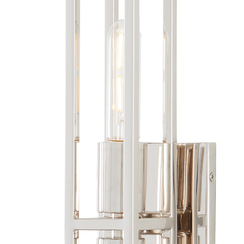 【CURREY】アメリカ・ウォールライト 2灯「Bergen」クローム（W110×D90×H530mm）