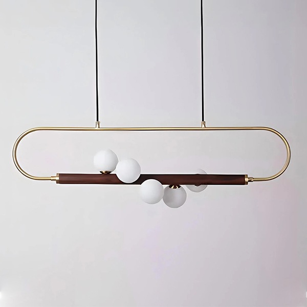 デザイン照明　ガラスボールシェード　シーリングペンダントライト（W900×H280mm）
