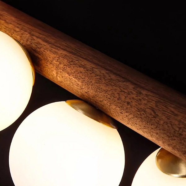 デザイン照明　ガラスボールシェード　シーリングペンダントライト（W900×H280mm）