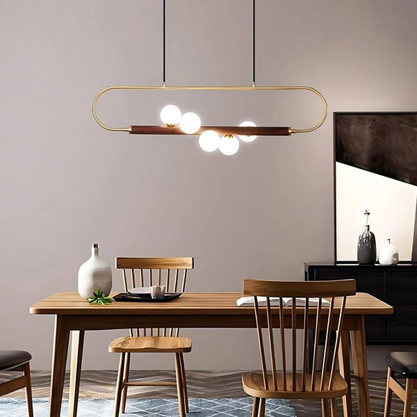 デザイン照明　ガラスボールシェード　シーリングペンダントライト（W900×H280mm）