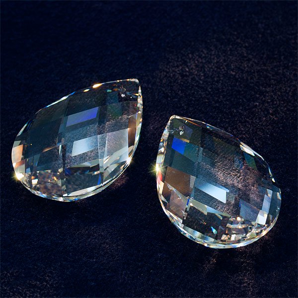 【即納可！】【PRECIOSA】最上級品 チェコ製クリスタル・ドロップ型パーツ（ダイヤカット)