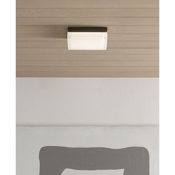 【TECH LIGHTING】アメリカ・スクエア型シーリングライト「BOXIE」L・1灯Antique Bronze（W230×L230×H56mm）