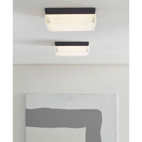 【TECH LIGHTING】アメリカ・スクエア型シーリングライト「BOXIE」L・1灯Antique Bronze（W230×L230×H56mm）