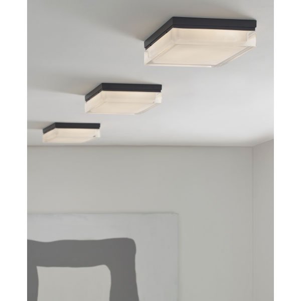 【TECH LIGHTING】アメリカ・スクエア型シーリングライト「BOXIE」L・1灯Antique Bronze（W230×L230×H56mm）