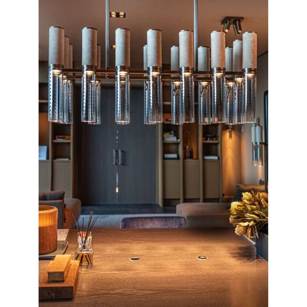 【MARETTI】オランダ・シーリングペンダントライト「INFINITO」16灯  BRONZE（W1160×D440×H507mm）