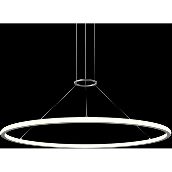 【Sonneman】アメリカ・デザイン照明 ペンダントライト「Luna LED 49.5 inch」2灯・サテンアルミニウム(W1257×H38mm)