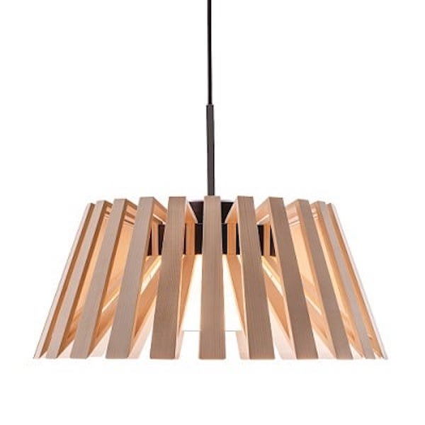 【MOARE】日本製・飛騨木のサステナブルな木製照明 「リタ ペンダントライト」ペンダントライト 1灯(Φ510×H225mm)