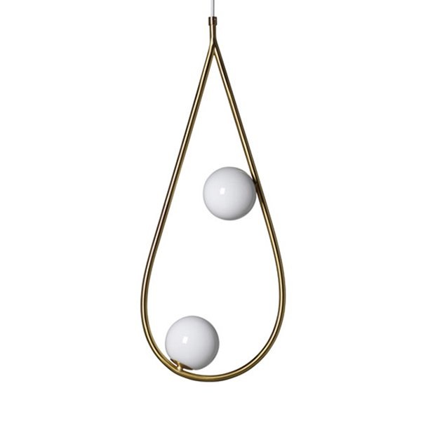 【Pholc】「Pearls 65 pendant, brass」デザイン照明2灯 ブラス(W290×D100×H650mm)