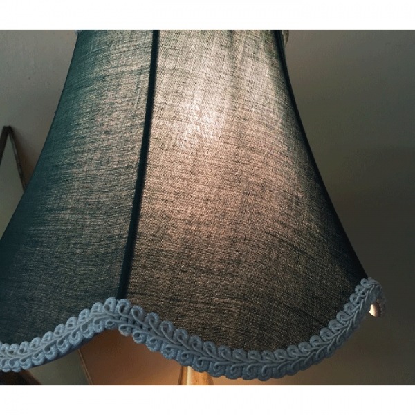 【LAMPS】アンティーク調シェードテーブルライト グリーン(W240×D240×H385mm)