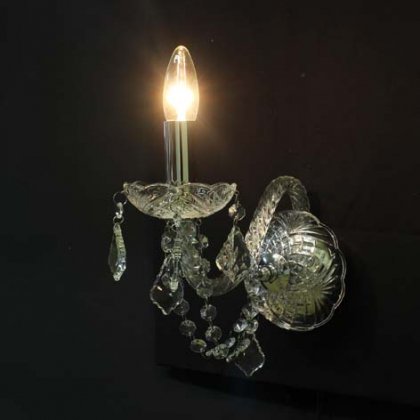 【2台在庫有！】クリスタルブラケット1灯 クローム（W130×D250×H330mm）