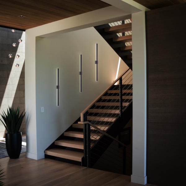 【ET2】アメリカ・アウトドアウォールライト「ALUMILUX LINE」2灯（W40×D60×H1300mm）