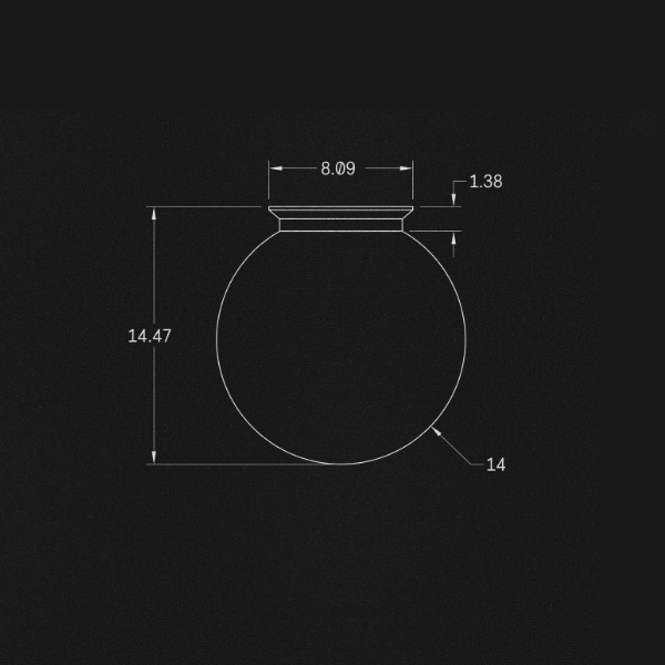 【ALLIED MAKER】 アメリカ・インテリア照明「Flush Globe 14