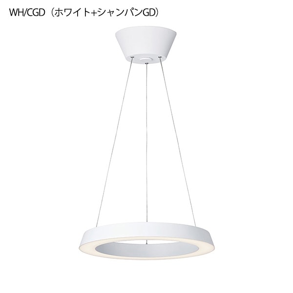 ループLEDペンダンライト「Loop LED-pendant light」1灯・ブラック/ホワイト(φ490×H93mm)【業販対象外】
