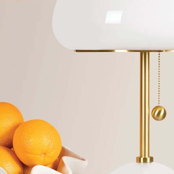 【MITZI】アメリカ・モダンテーブルライト「Cortney」1灯・ホワイト（Φ299×H464mm）