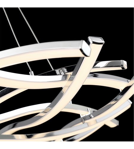 【WAC LIGHTING】クロームシャンデリアシーリングライト「Divergence」9灯（L1111×W1111×H140mm）