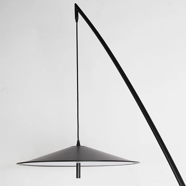 北欧スタイル デザイン照明 フィッシングフロアランプ ブラック(φ500