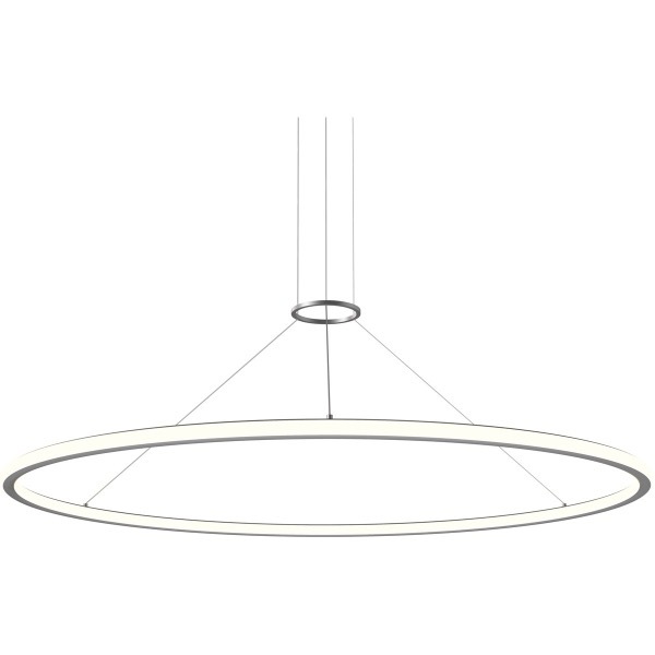 【Sonneman】アメリカ・デザイン照明 ペンダントライト「Luna LED 61.5 inch」2灯・サテンアルミニウム（W1562×H38mm）