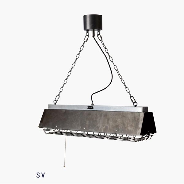 【HERMOSA】ペンダントライト「COMPTON LAMP」6灯・SV（W750×H200mm）