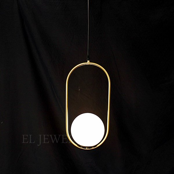 ガラスボールシェードペンダントライト1灯（W200×H400mm）