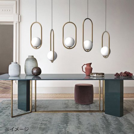 ガラスボールシェードペンダントライト1灯（W200×H400mm）