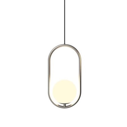 ガラスボールシェードペンダントライト1灯（W200×H400mm）