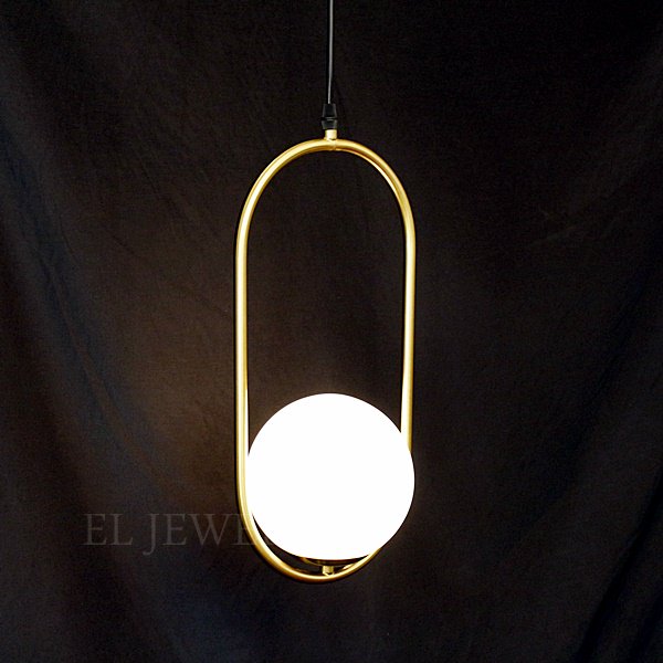 ガラスボールシェードペンダントライト1灯（W200×H400mm）