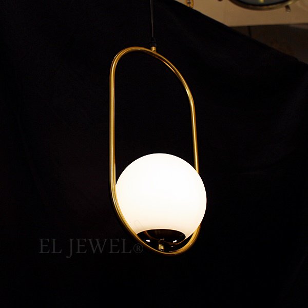 ガラスボールシェードペンダントライト1灯（W200×H400mm）