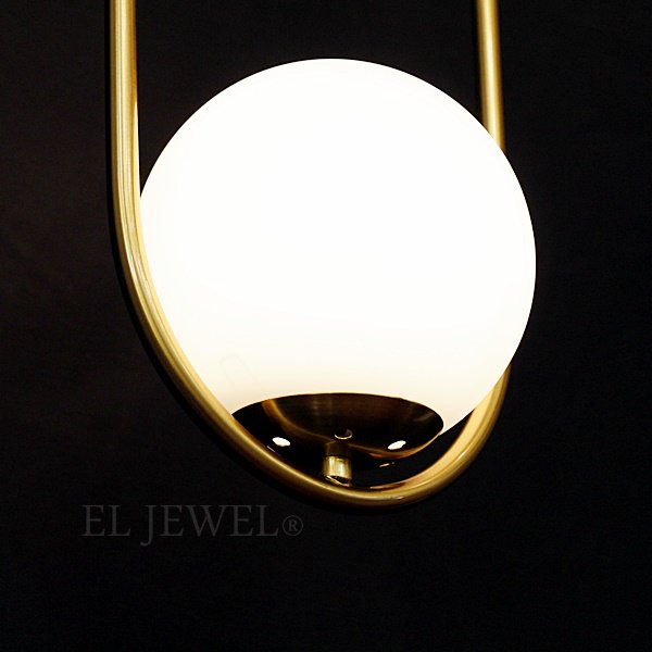 ガラスボールシェードペンダントライト1灯（W200×H400mm）