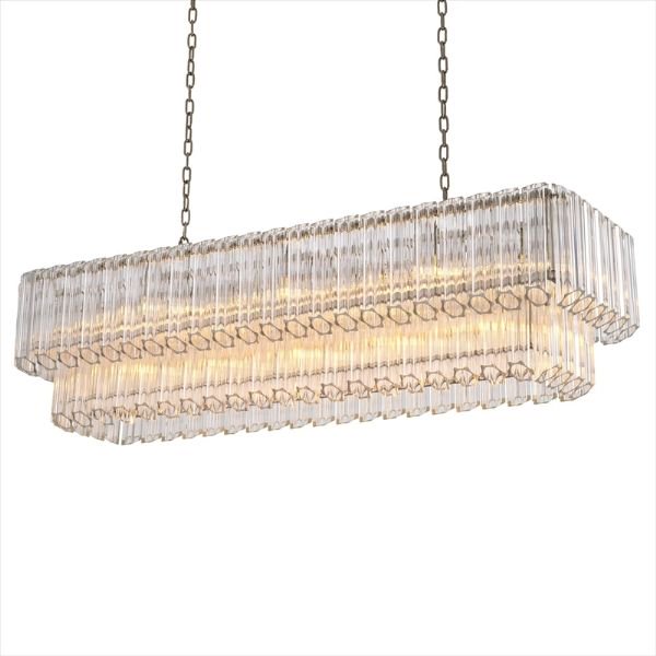 EICHHOLTZ】デザイン照明「VITTORIA」rectangular 15灯 シルバー
