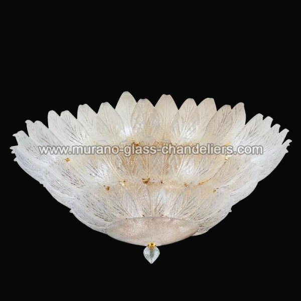 【MURANO GLASS CHANDELIERS】イタリア・ヴェネチアンガラスシーリングライト21灯「CANDANCE」（W1500×H550mm）