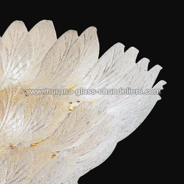 【MURANO GLASS CHANDELIERS】イタリア・ヴェネチアンガラスシーリングライト21灯「CANDANCE」（W1500×H550mm）