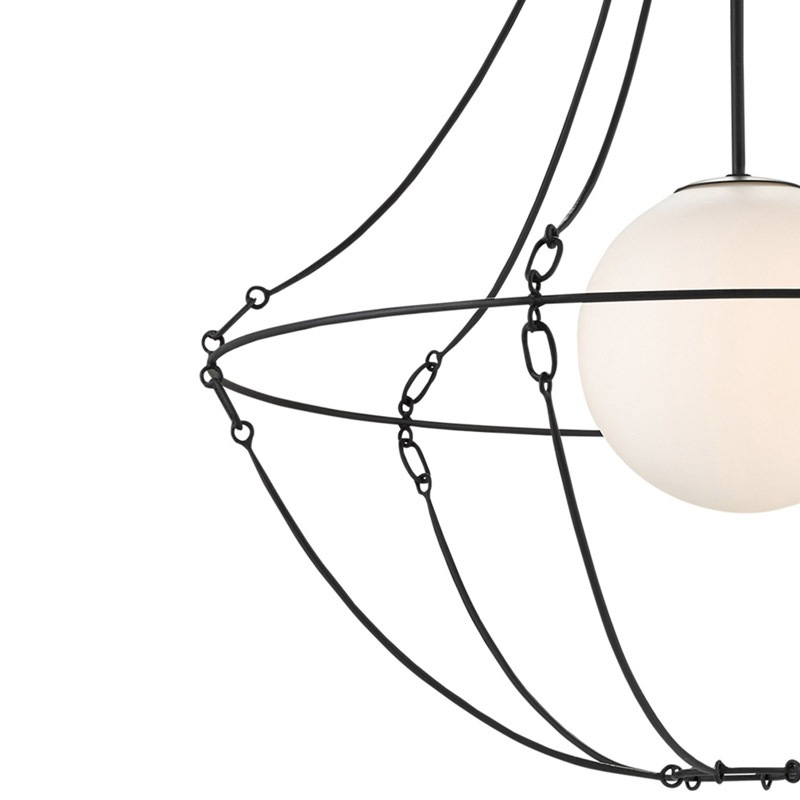 【CURREY】アメリカ・ペンダントライト 1灯「Stanleigh」ブラック(φ723×H965mm)