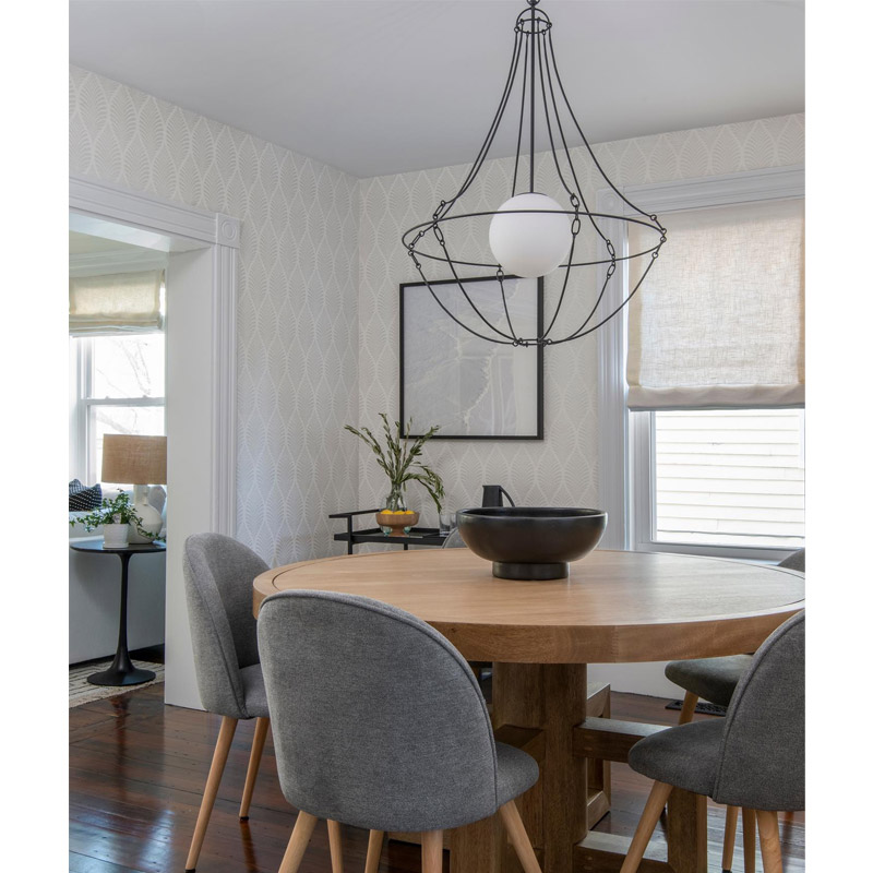 【CURREY】アメリカ・ペンダントライト 1灯「Stanleigh」ブラック(φ723×H965mm)