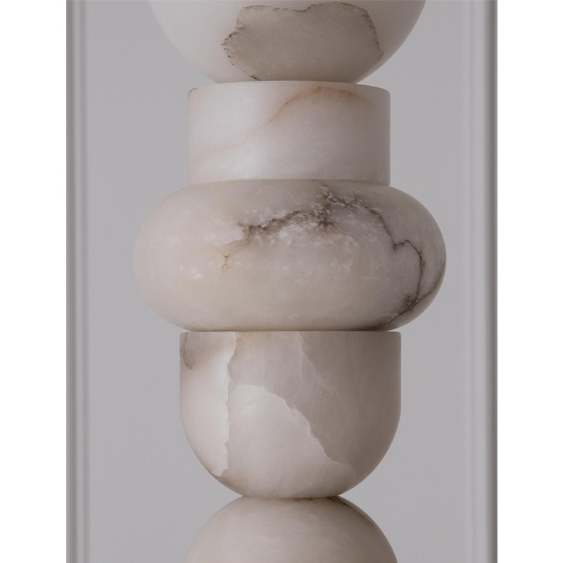 【ALLIED MAKER】アメリカ・インテリア照明「Alabaster Totem 16」スタンドライト (W400×H1910mm)