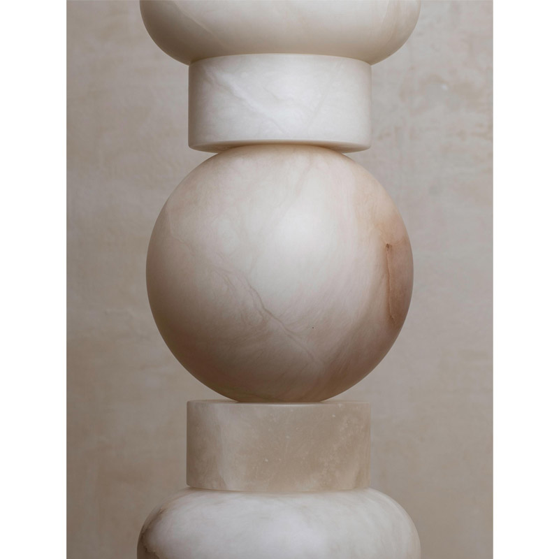 【ALLIED MAKER】アメリカ・インテリア照明「Alabaster Totem 16」スタンドライト (W400×H1910mm)