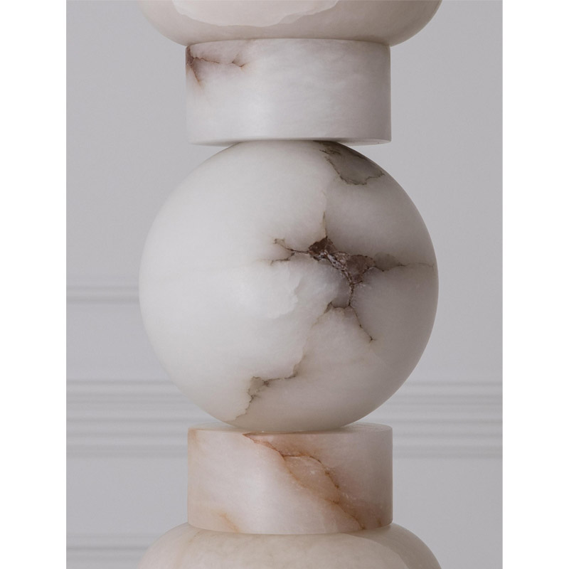 【ALLIED MAKER】アメリカ・インテリア照明「Alabaster Totem 16」スタンドライト (W400×H1910mm)