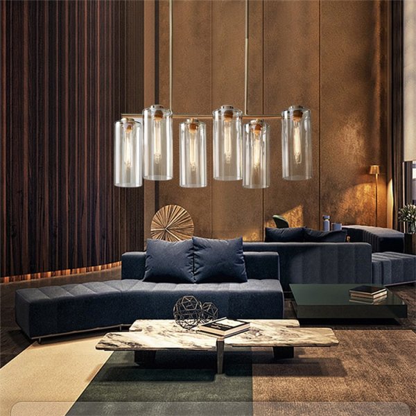 デザイン照明ガラスシェード照明 6 灯(W830mm×H430mm)