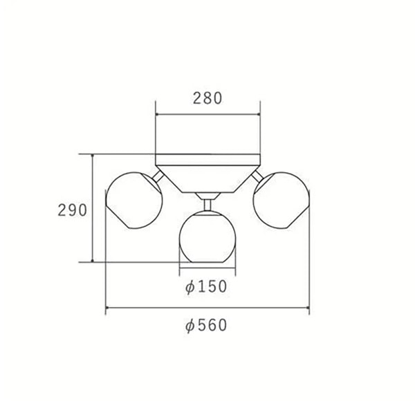 HERMOSA】ブラーゼ シーリングランプ「BLASE CEILING LAMP」（φ560