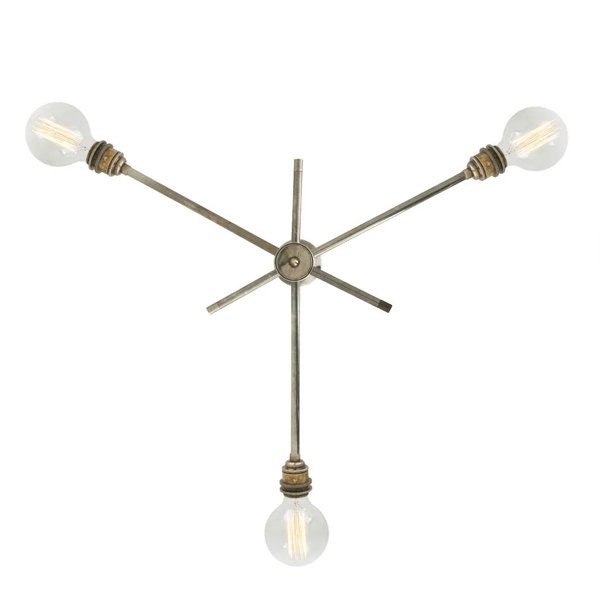 【Mullan】アイルランド・「MOMBASA」インダストリアルシャンデリア3灯(W600×170mm)*