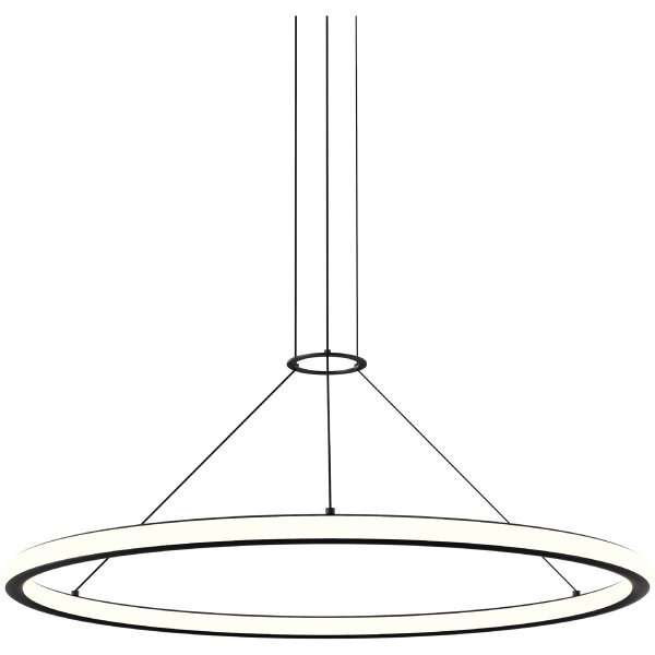 【Sonneman】アメリカ・デザイン照明 ペンダントライト「Luna LED 37.5 inch」2灯・サテンブラック（W953×H38mm）