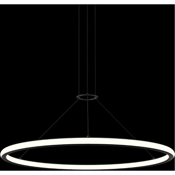 【Sonneman】アメリカ・デザイン照明 ペンダントライト「Luna LED 37.5 inch」2灯・サテンブラック（W953×H38mm）