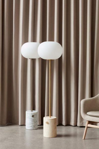 Menu】「JWDA floor lamp, travertine - brushed brass」フロアランプ