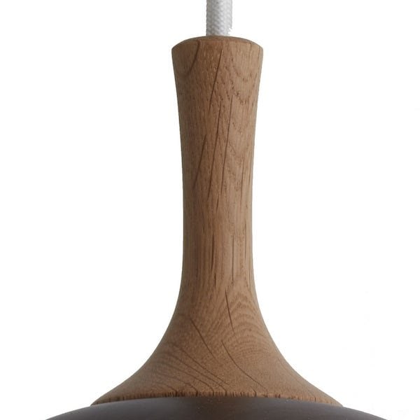 【MOARE】日本製・飛騨木のサステナブルな木製照明「カーロペンダント（ウォルナット）」ペンダントライト 1灯(Φ175×H225mm)