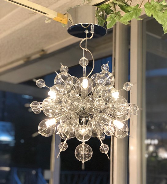 バブルシャンデリア　シルバー バブルシャンデリア「BALLON mini-バロンミニ」LED6灯 シルバー